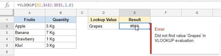 Hướng dẫn cách sử dụng hàm IFERROR trong Google Sheets